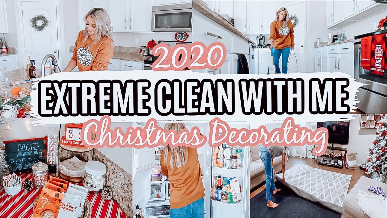 ALL DAY CLEAN WITH ME 2020 | CHRISTMAS CLEAN & DECORATE 2020 | EXTREME CLEANING MOTIVATION