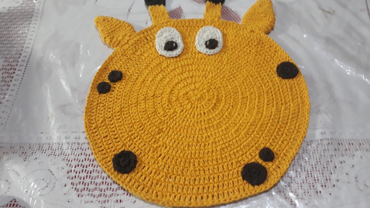 #sousplat de crochê da girafinha