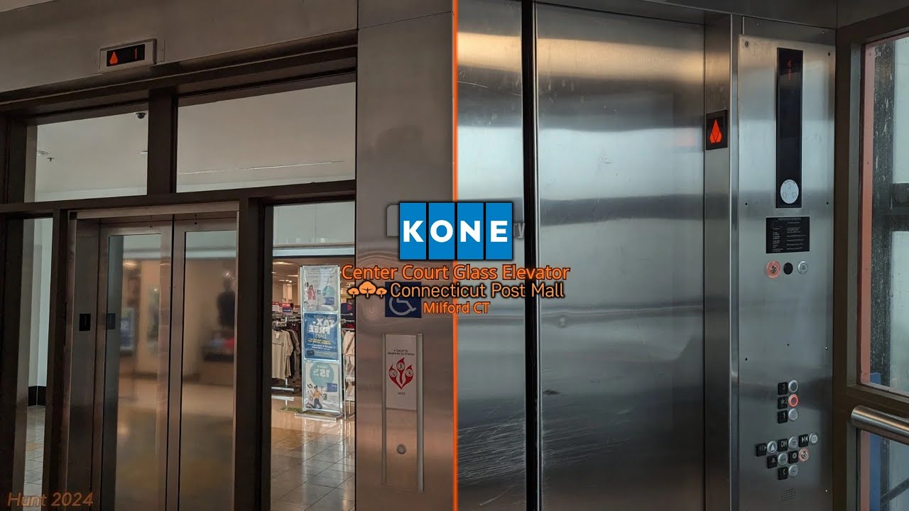 2024 | Dry Powered KONE (fmr. Vector) Hydraulic Elevator | Glass Elevator, CT Post Mall, Milford CT