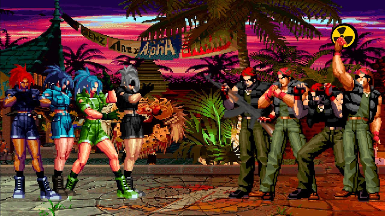 [KOF Mugen] Leona Heidern Team vs Ralf Jones Team