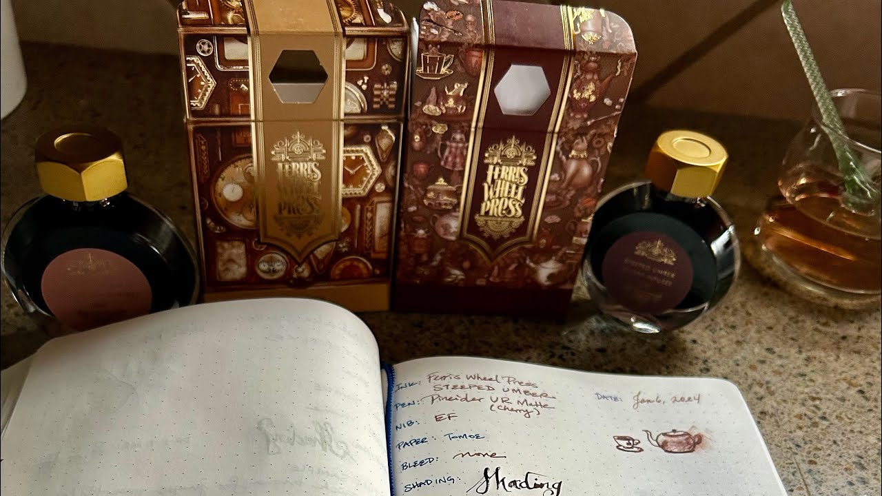 Ferris Wheel Press Steeped Umber with Oyster Hour ink Review