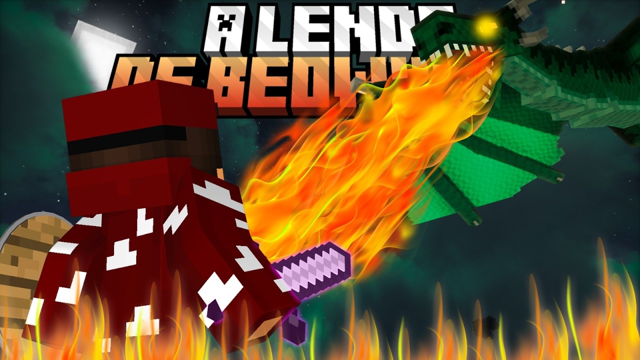 Eu enfrentei o ULTIMO DRAGÃO! Nesse Mundo de MINECRAFT!