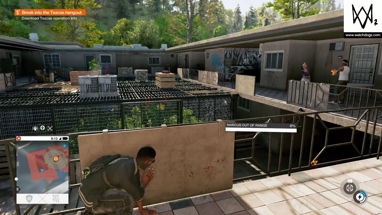 Watch Dogs 2: Eye for an Eye - Break into the Tezcas hideout in ghost mode walkthrough help