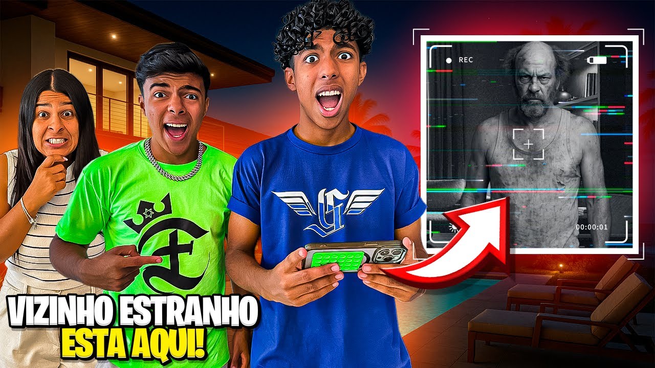 O VIZINHO ESTRANHO INVADIU NOSSA CASA E NOS VIGIAMOS ELE PELAS CÂMERAS!!
