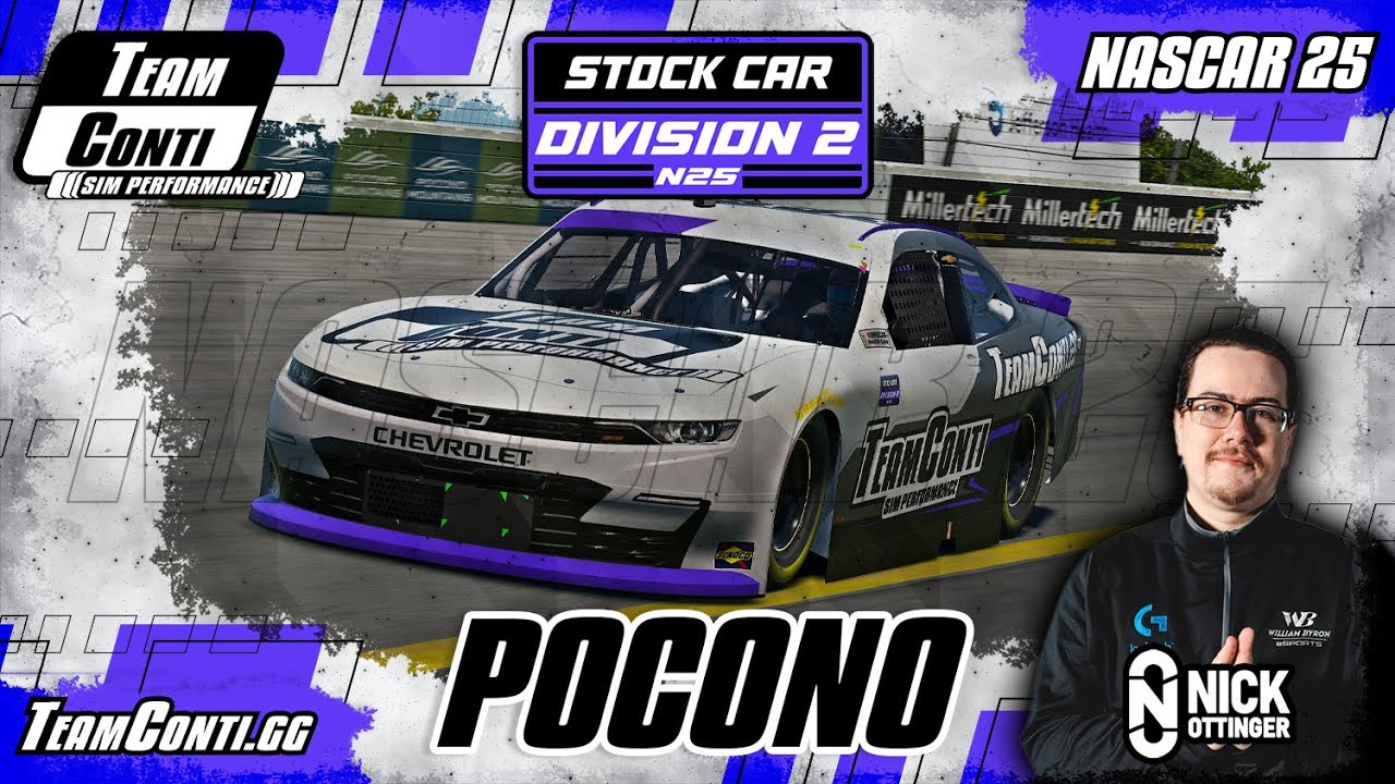 NASCAR 25 I Xfinity I Pocono World Record Lap by Team Conti Sim Performance