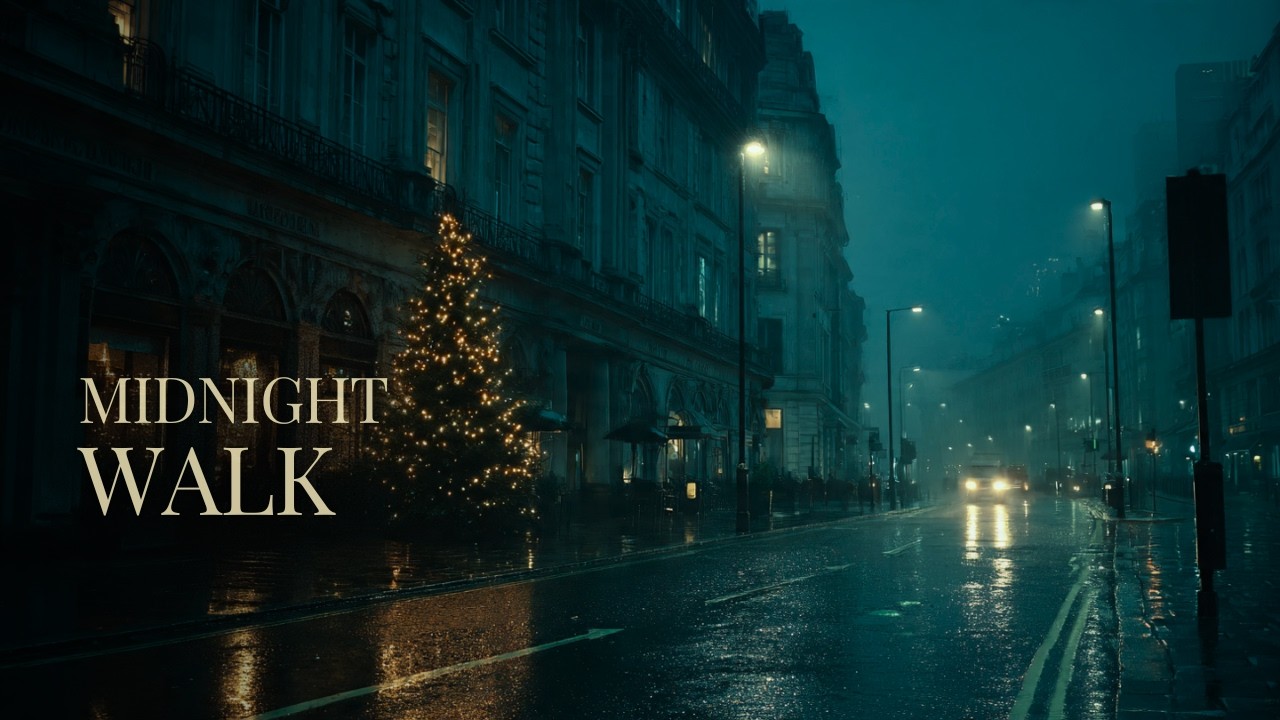 Midnight Rain Piano for Stress Relief and Calm  | Cozy Late Night Ambience