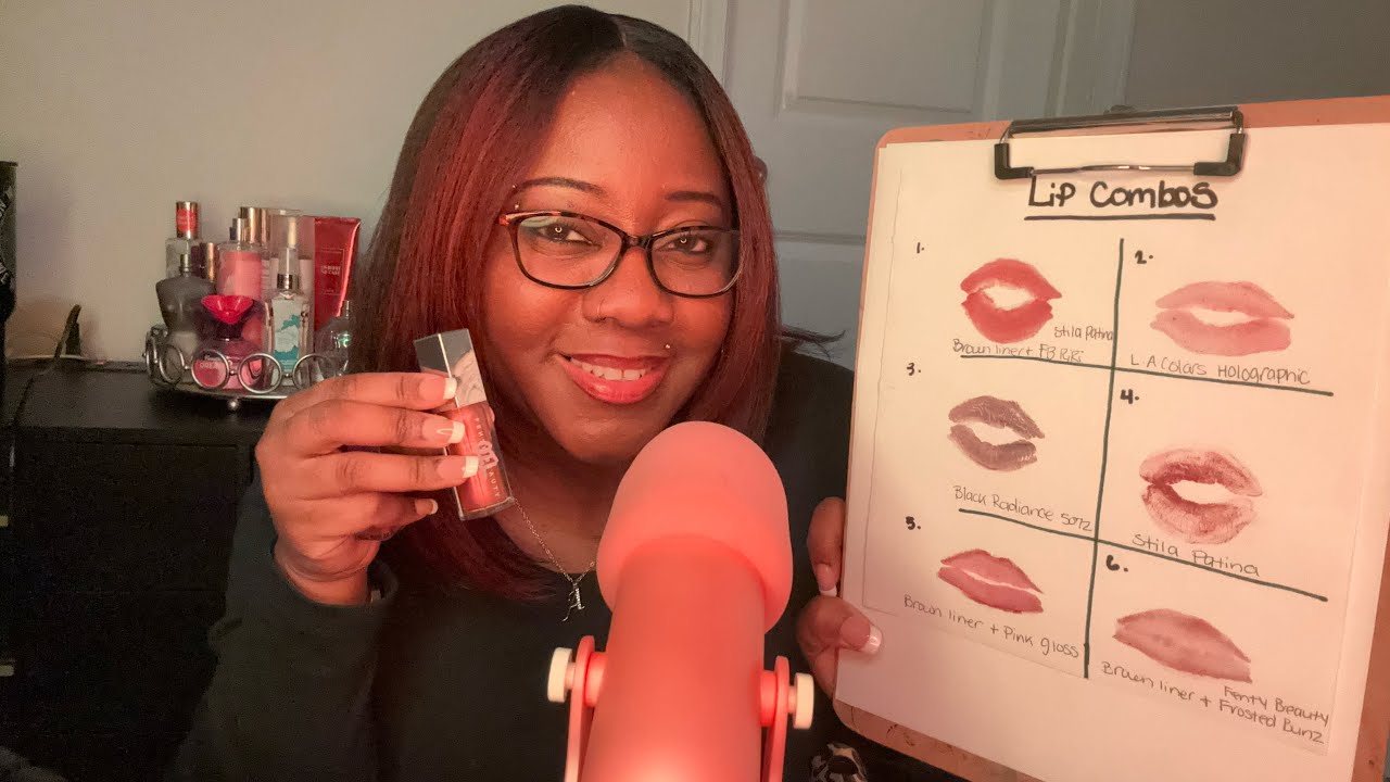 ASMR “Kiosk Lady” convinces you to buy lipgloss ￼💄💋 it was a success #lipglossapplication #Tapping