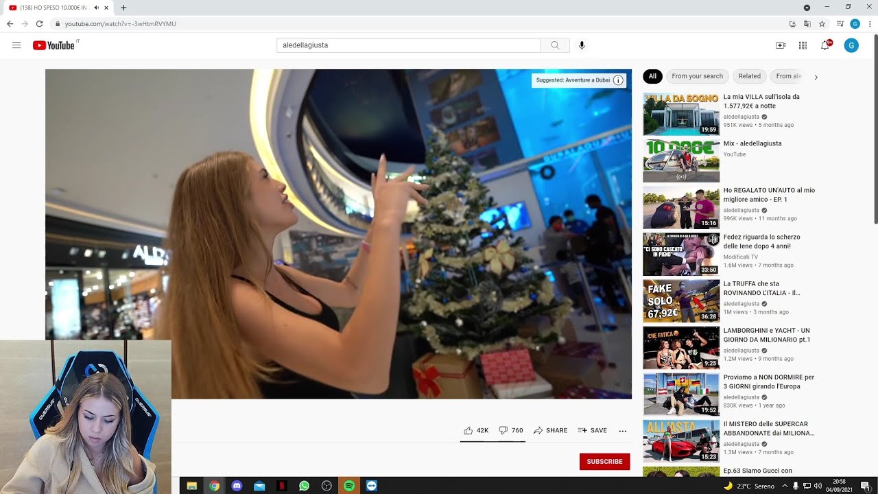 Gaia clerici reagisce al video di dubai di aledellagiusta - TWITCH ITA -