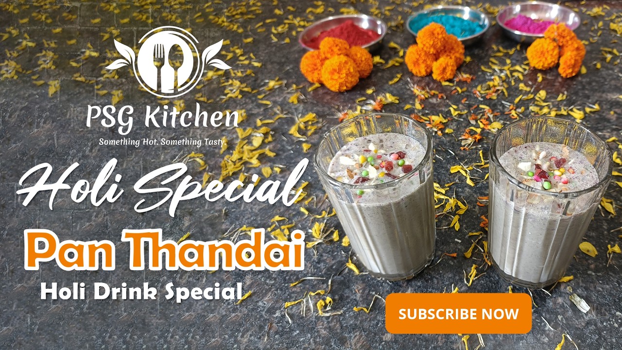 Pan Thandai Recipe 🌿🥛 😍 | Holi Special Drink | PSG Kitchen