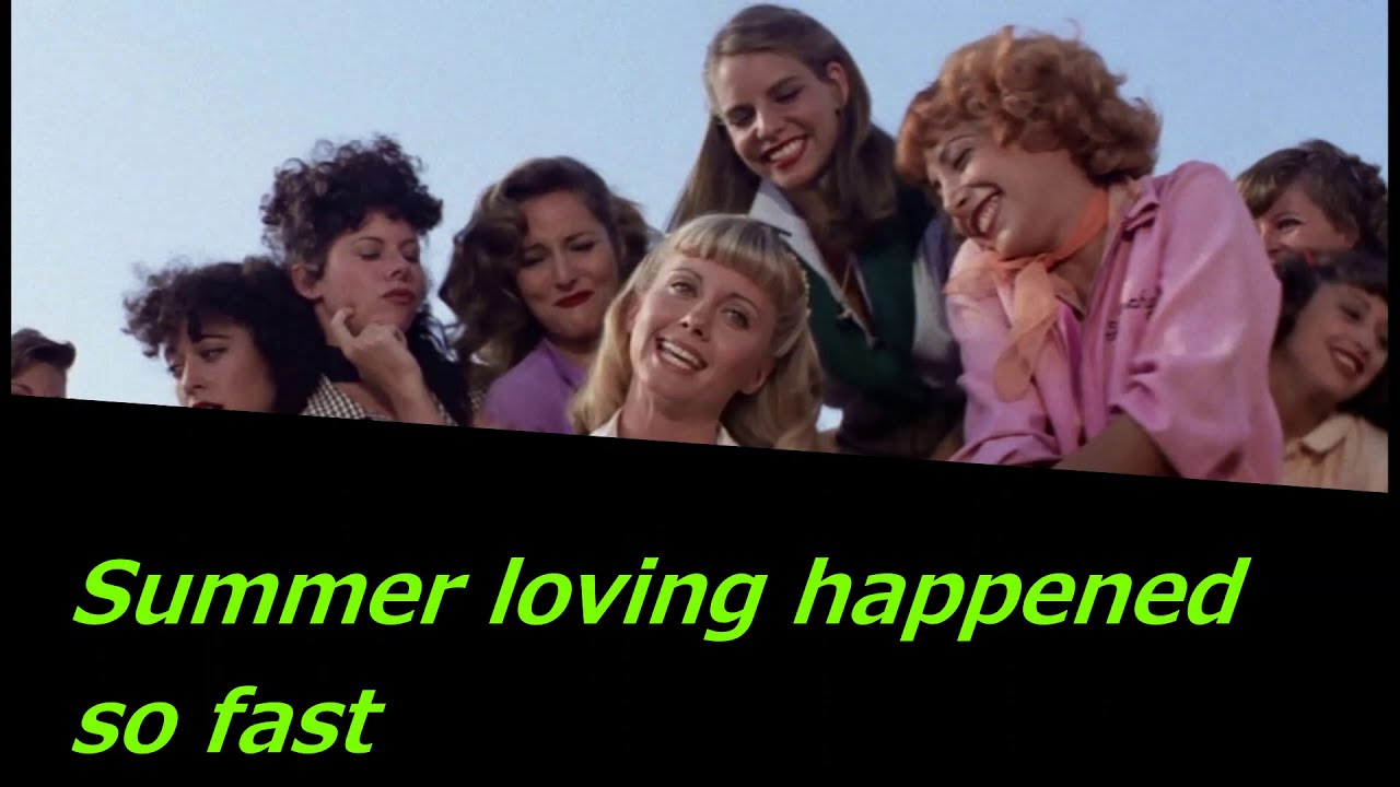 Grease John Travolta Olivia Newton-John Summer Nights Lyrics