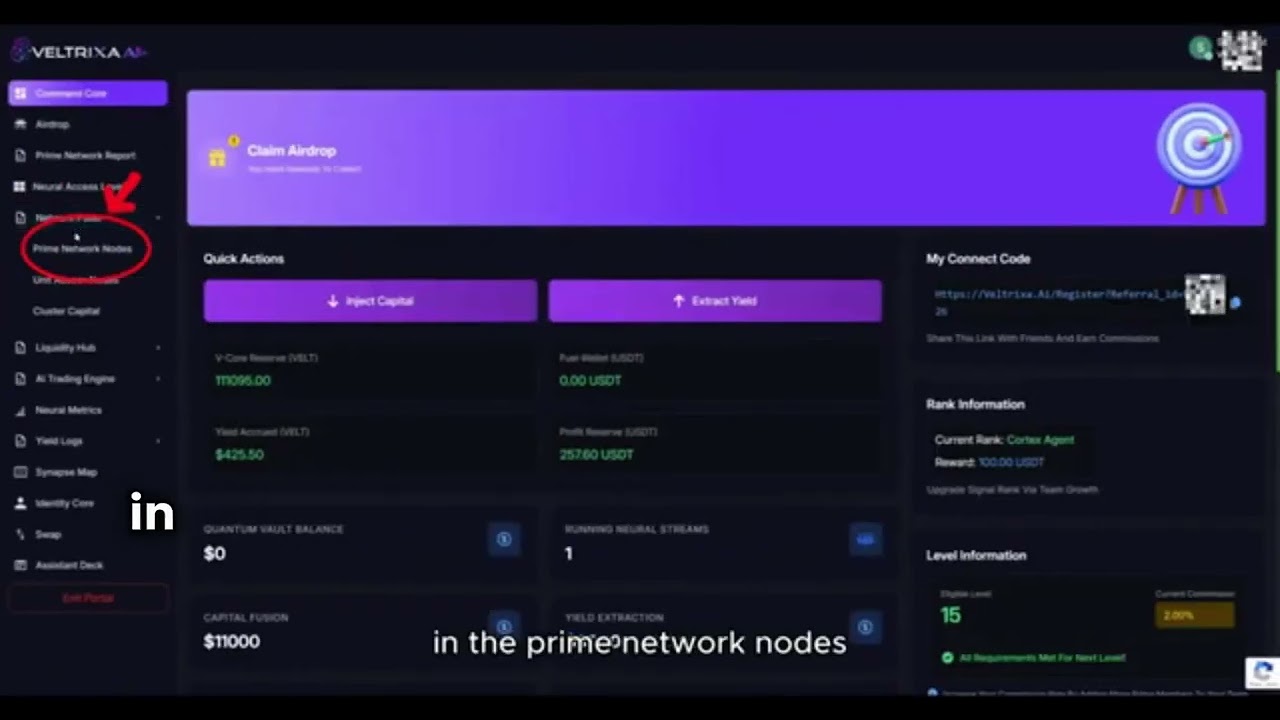 Veltrixa Dashboard Tutorial | Register, Claim Airdrop & Start AI Trading