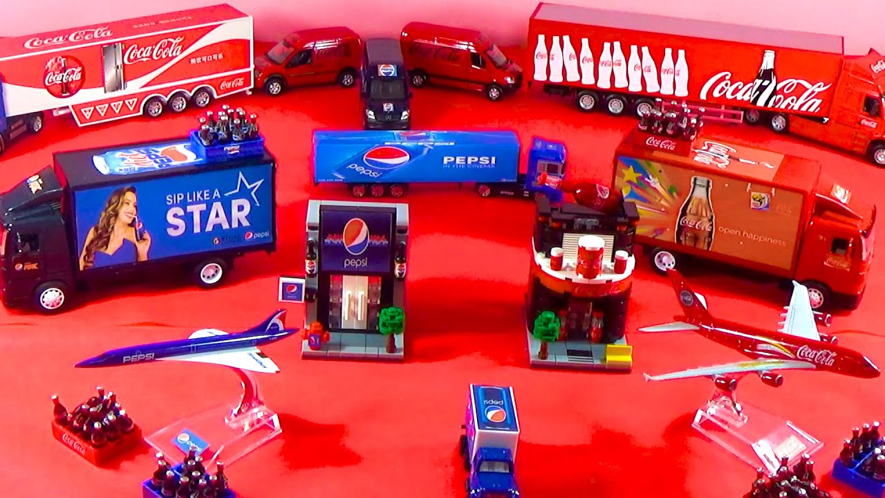 UNBOXING BEST COCA COLA PEPSI COLA VAN TRUCK PLANES MODELS