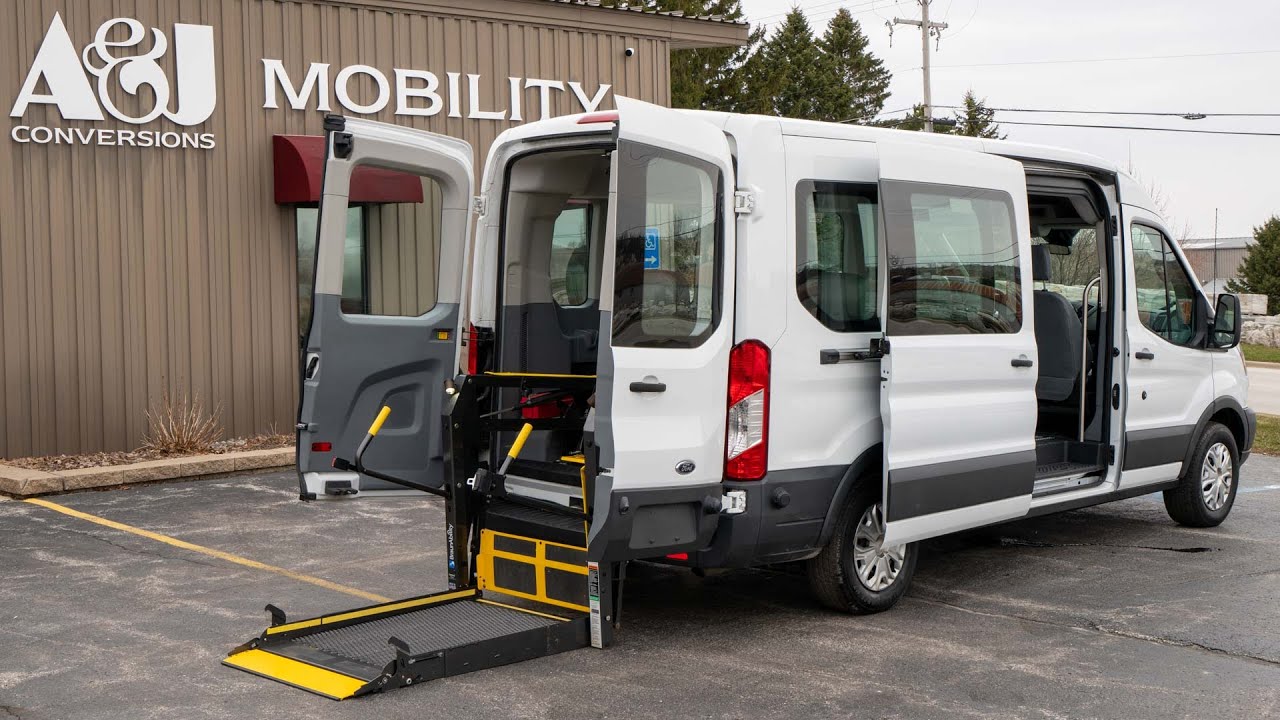 Walk-around tour of a 2016 Ford Transit 350 paratransit wheelchair van w/ lift (Stock# GKB55969)