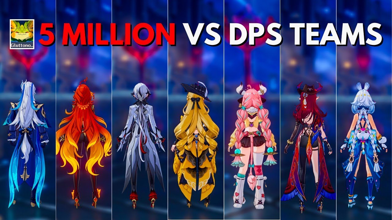 10 Insane DPS Teams VS 5 Million HP Abyss Showcase [Genshin Impact]