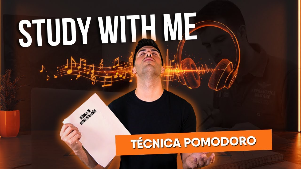 🎧MÚSICA de CONCENTRACIÓN formato STUDY WITH ME con TÉCNICA POMODORO