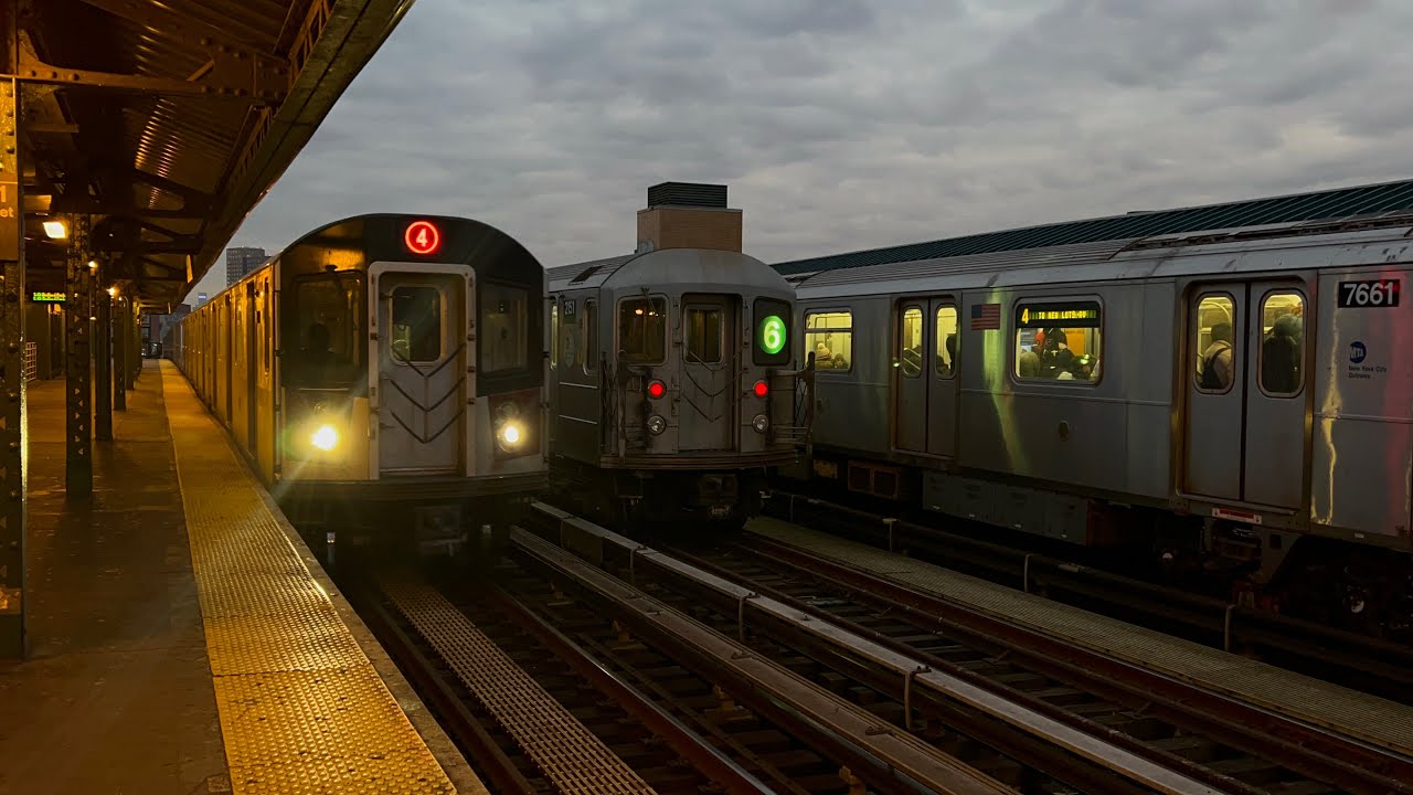 IRT Jerome Ave Line: (4) and (6) Trains @ 161st Street-Yankee Stadium (R62A, R142, R142A)
