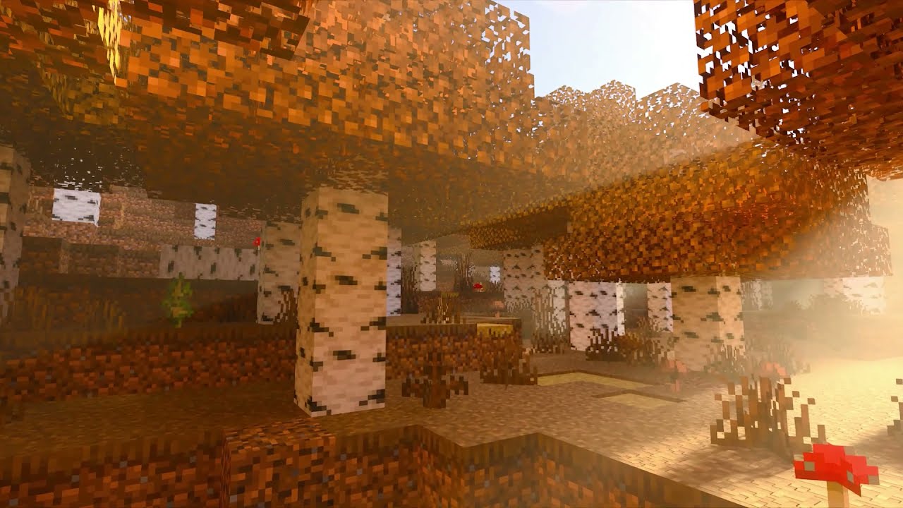 RTX Minecraft Birch Forest Cinematic