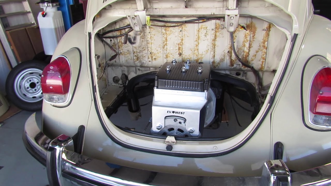 1971 VW Super Beetle EV Conversion...Motor is in!