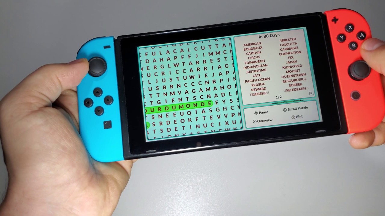 Epic Word Search Collection Nintendo Switch handheld gameplay