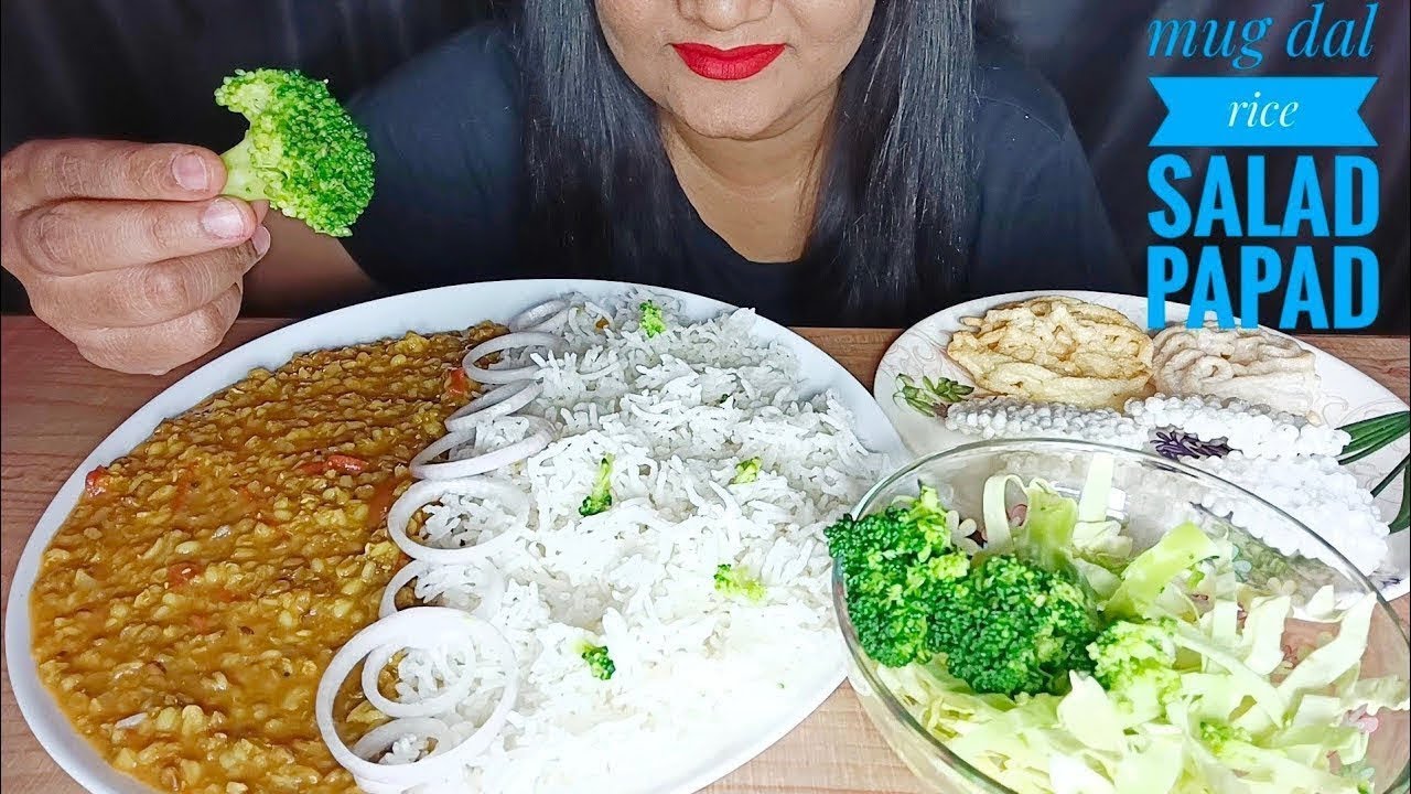 INDIAN MUKBANG 🇮🇳 EATING DAL CHAWAL, SALAD || @Kiafoodie23  #asmr #food #mukbang 
