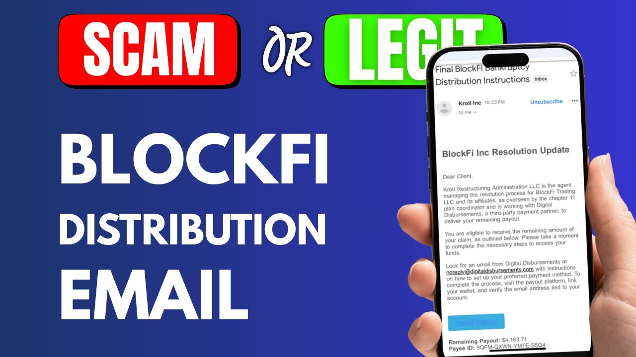 BlockFi Distribution Email - SCAM or Legit??
