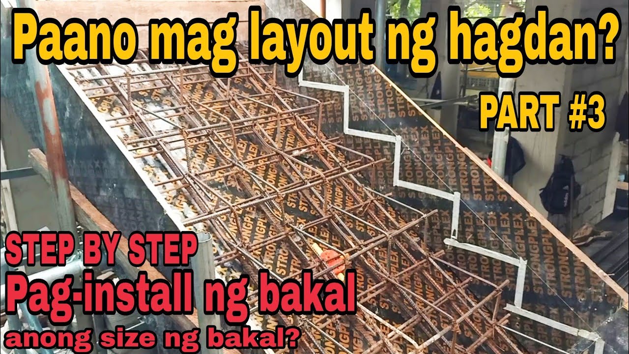 005 paano mag bakal ng hagdan- step by step | rebar installation for stairs | 2 storey house project