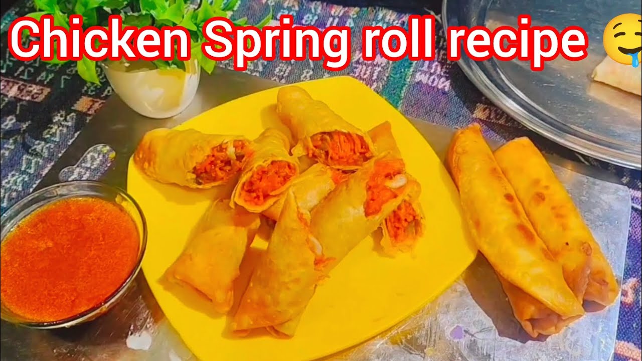 Chicken Spring roll recipe....For this RamDan....🤤🤤...#ramdan #explore #viralvideo #food #long 
