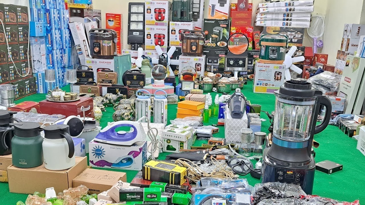 Lô Hàng Nhật Bãi Đầu Năm, Bếp từ, Đài fm, Bộ trà xoay, Máy Say, Bộ dao, Bộ nồi, Máy cưa pin, Bơm xe
