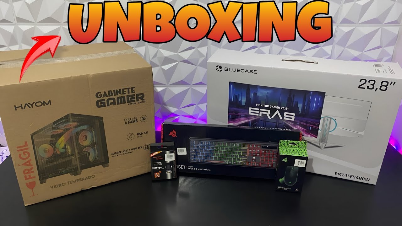🔴 MEU PRIMEIRO PC GAMER - UNBOXING ✅
