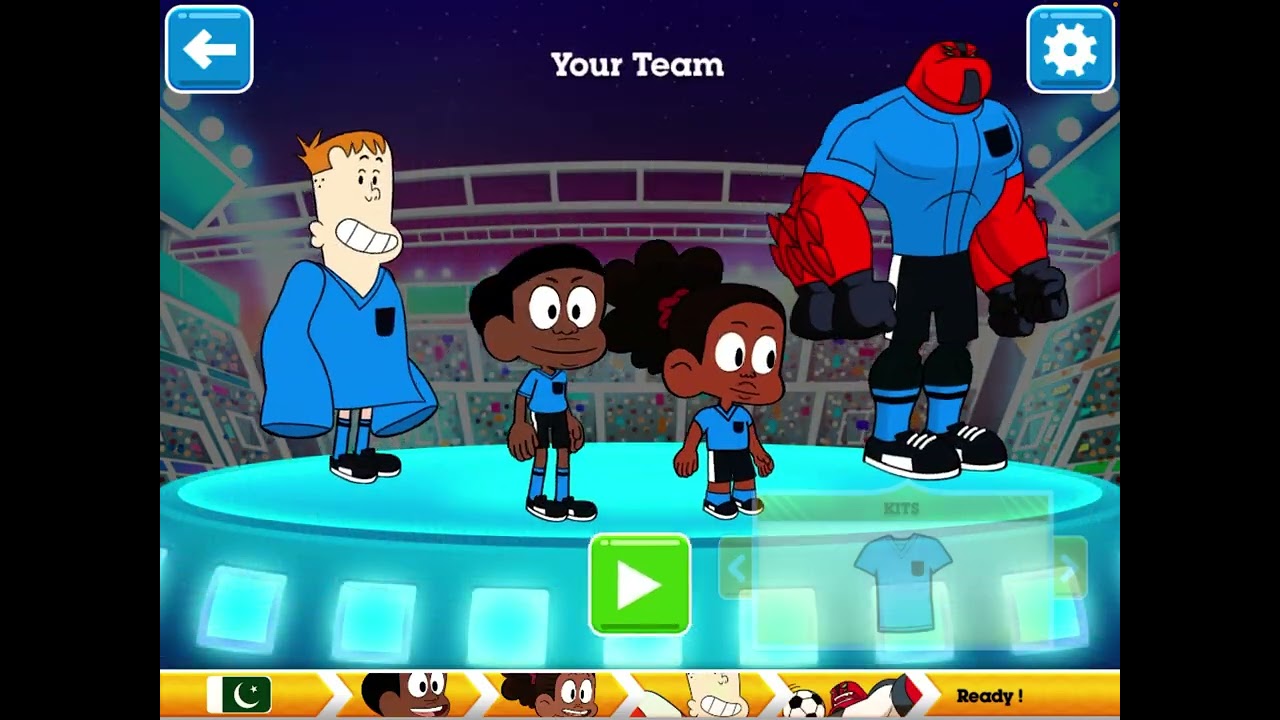 My friend is playing toon cup - football game