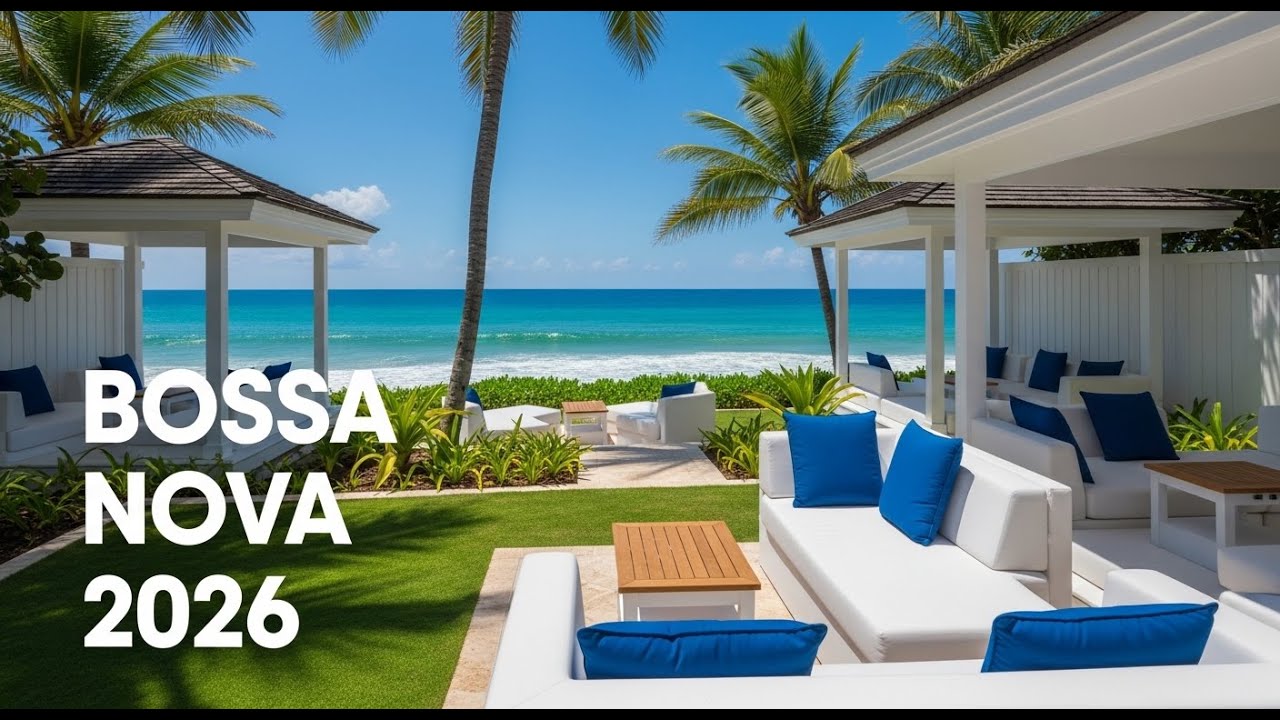 Infinity Pool Morning Escape 🌴 Positive Bossa Nova Jazz for Productive Work