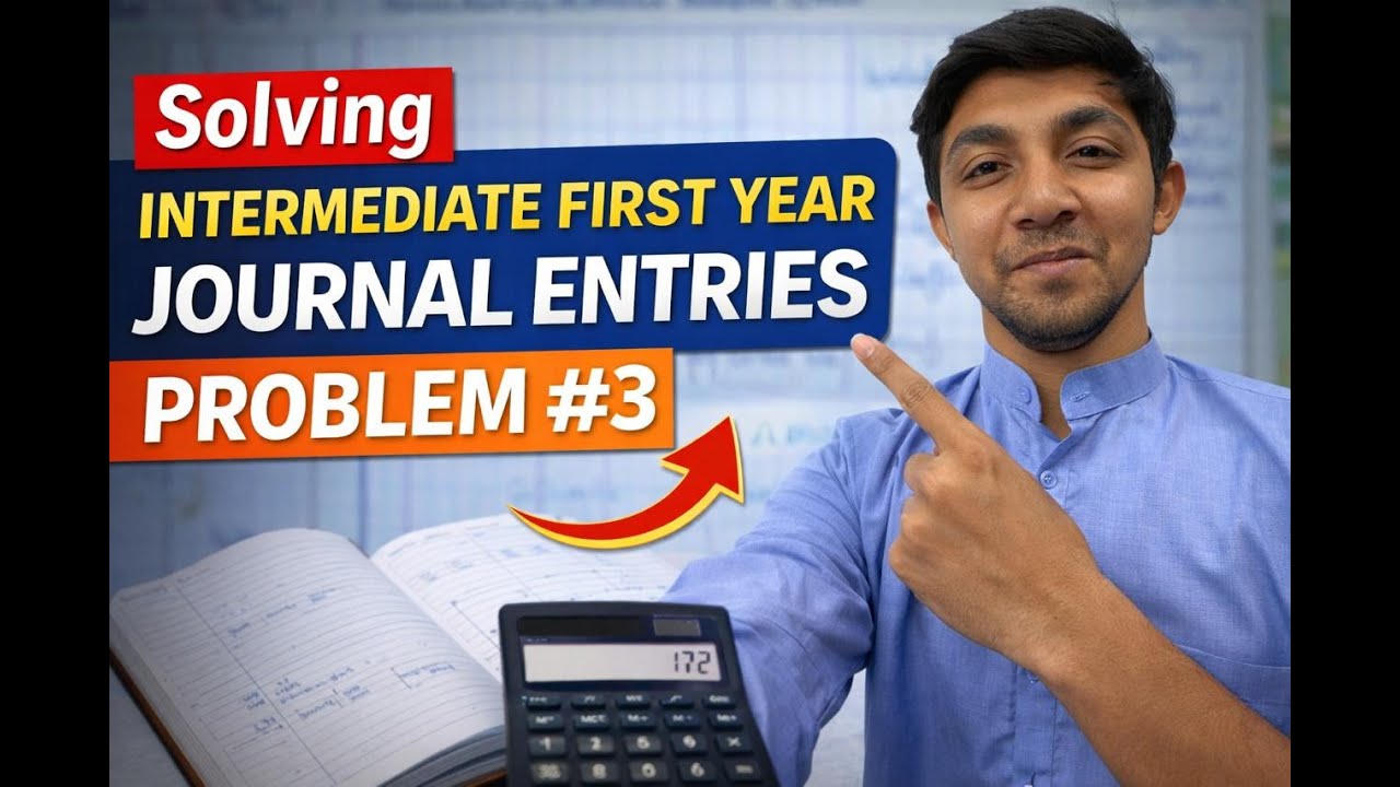 Intermediate 1st Year Accountancy | Journal Entries Problem No. 3 | TS Inter | Ranks Commerce
