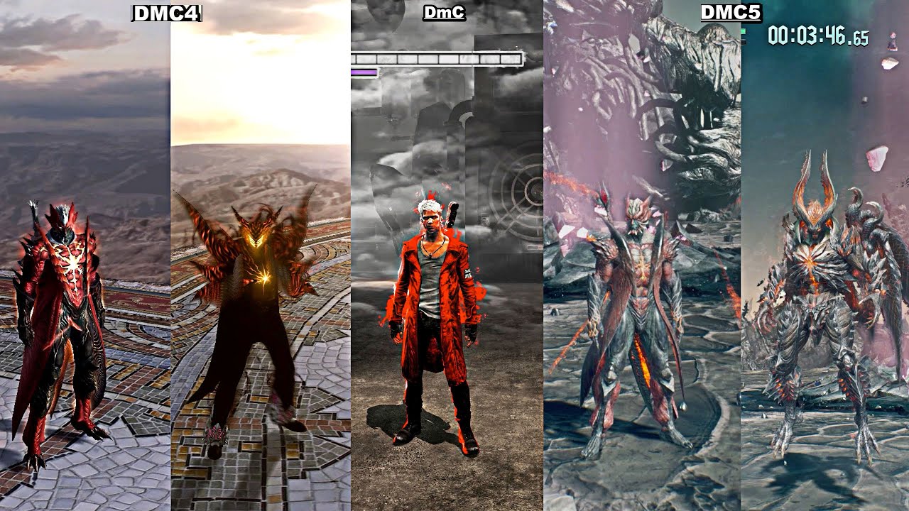 Devil May Cry 4 Vs DmC Vs DMC5 | dante Comparison