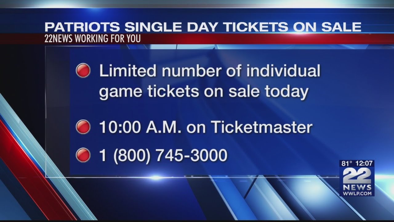 Patriots 2018 game tickets go on sale today!