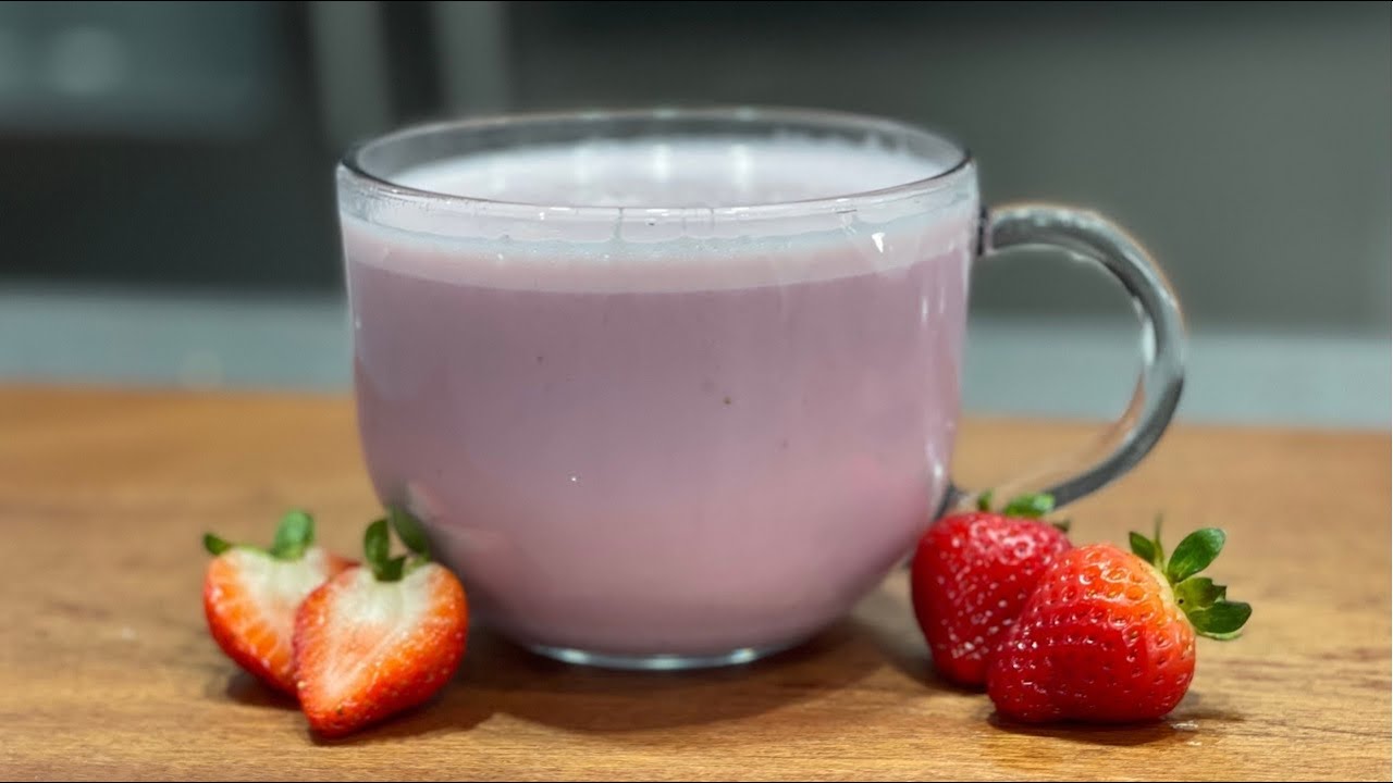 Atole de fresa natural | receta facíl
