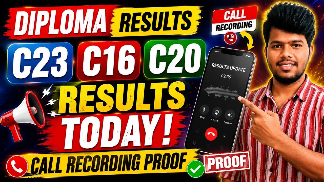 Diploma C23, C20, C16 Results Today? | Call Recording Proof 🔥 SBTET AP Results Latest Update