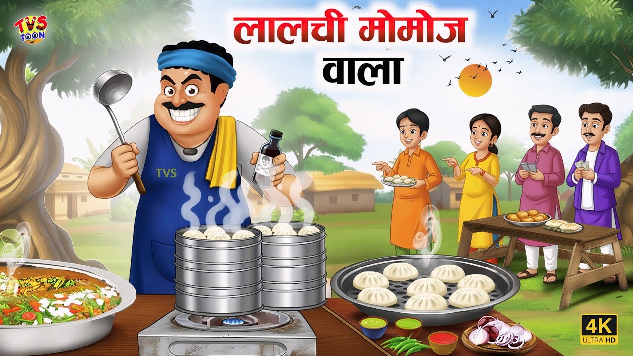 लालची मोमोज़ वाला | Lalchi Momos Wala | Hindi Kahaniya | Moral Stories | Cartoon Story 