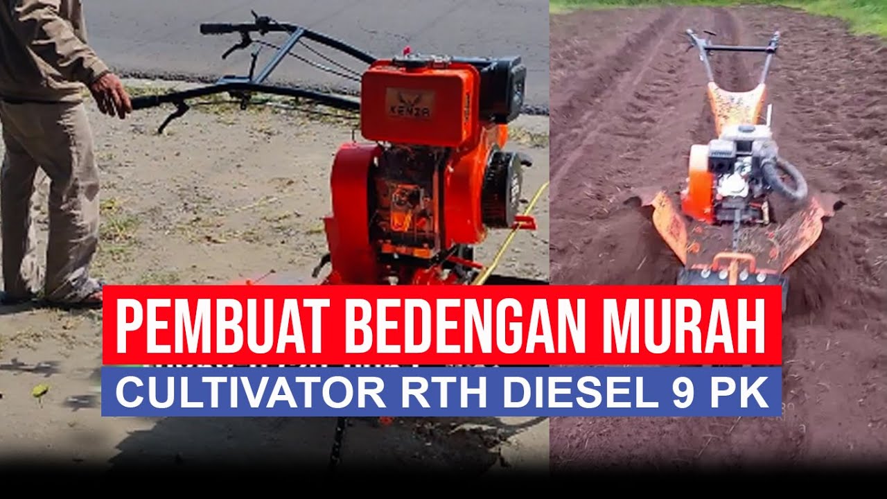 MESIN PEMBUAT GULUDAN KENZA 830 SOLAR 9 PK - Cultivator RTH Multifungsi