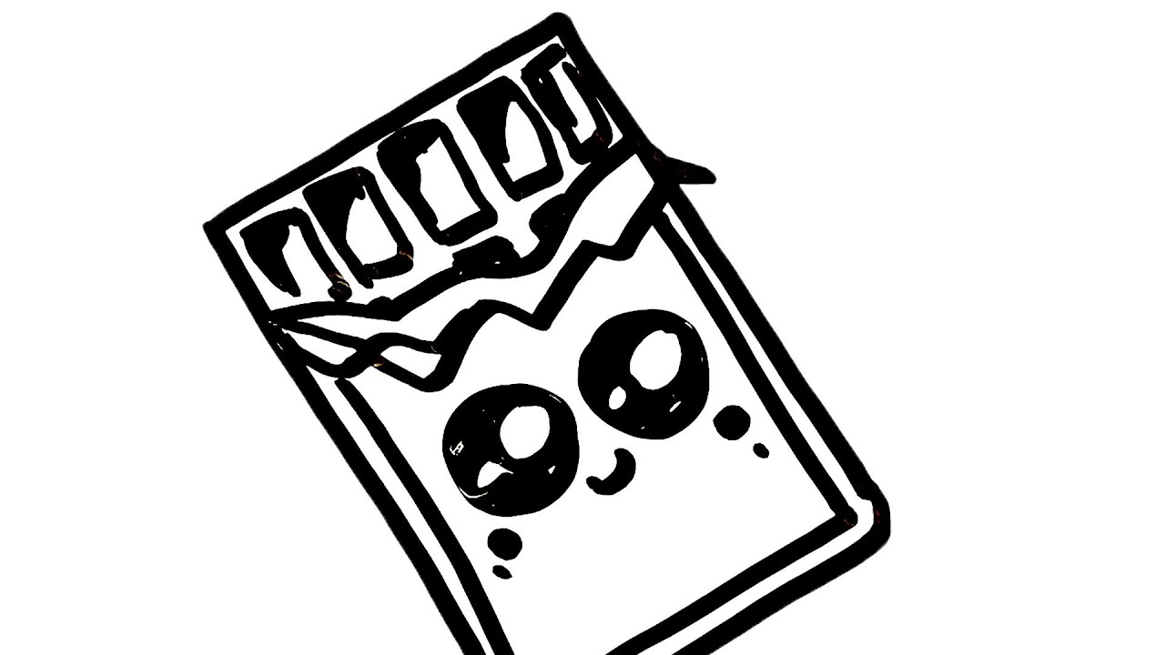 How To Draw Cute Chocolate Bar / Whiteboard Drawing EZ
