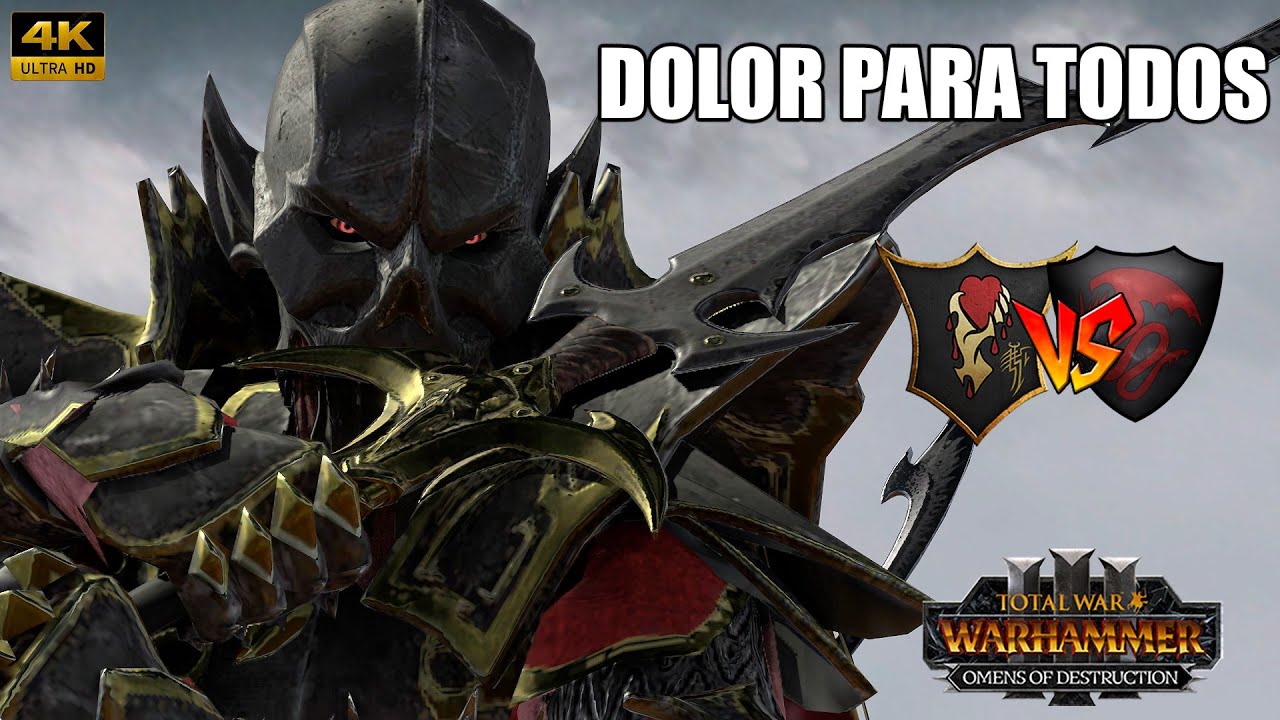 "DOLOR PARA TODOS" Elfos Oscuros vs Condes Vampiro PVP Batalla Total War Warhammer 3 