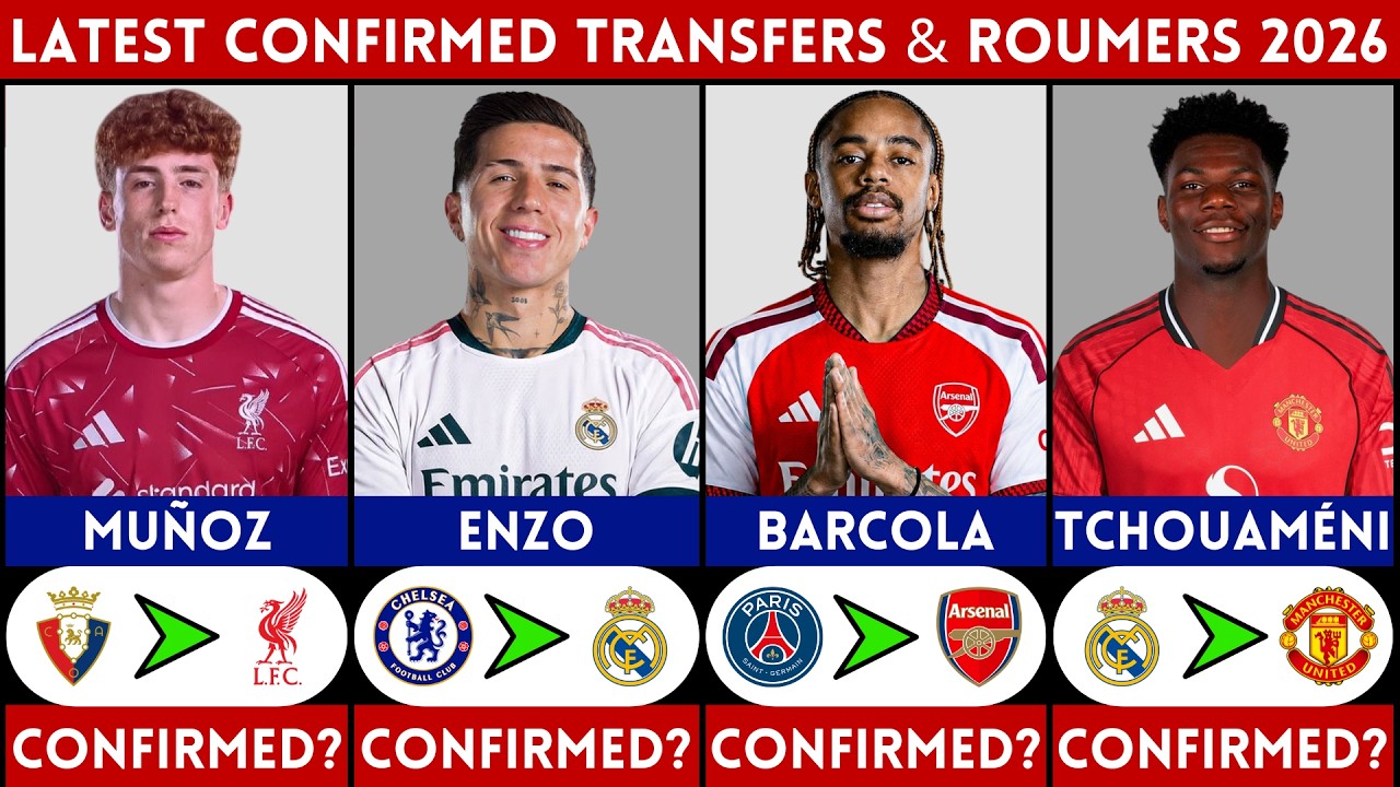 🚨 NAJNOWSZE POTWIERDZONE WIADOMOŚCI I PLOTKI TRANSFEROWE - LATO 2026 | MUNOZ, ENZO, BARCOLA, TCHOUAMENI.......