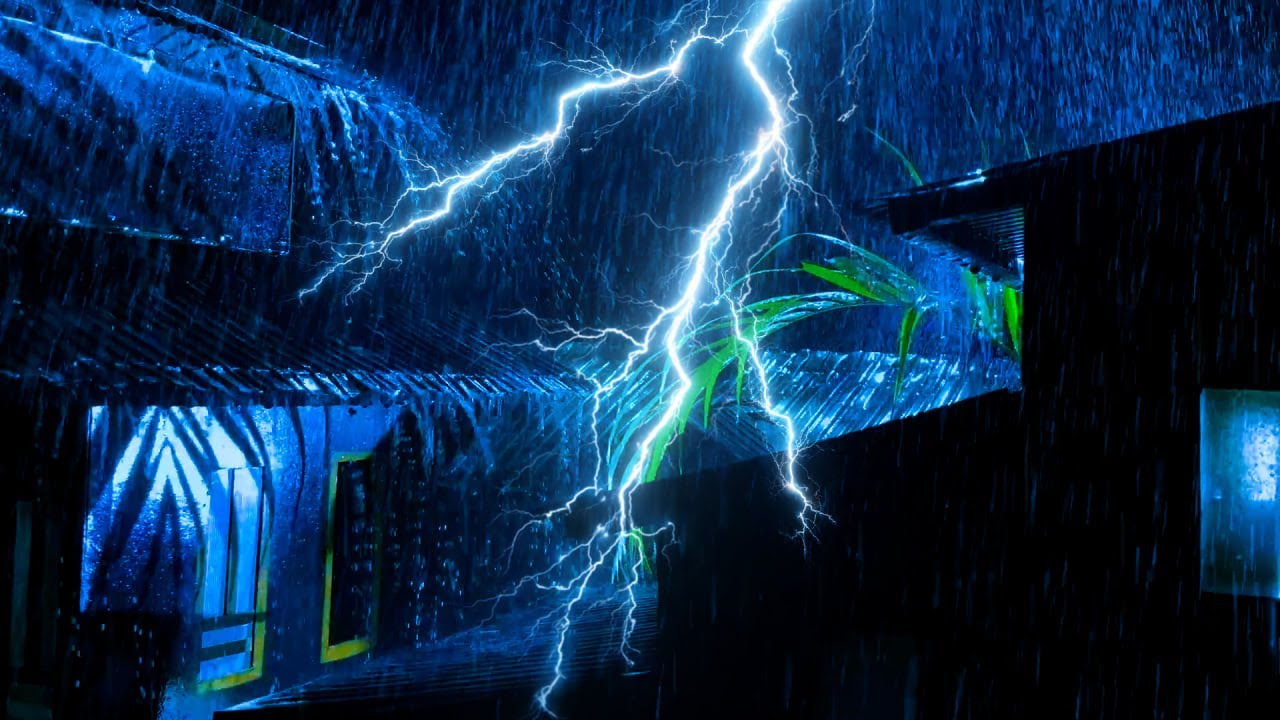 No Ads Rain Sounds for Sleeping - ASMR Extreme Rain on Tin Roof for Chronic Nighttime Insomnia