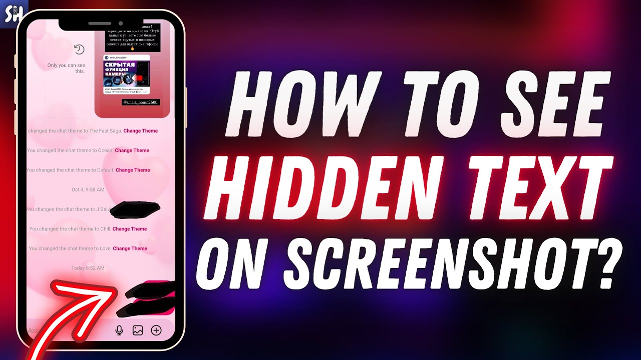 How to see hidden text on screenshot on Mobile? Android/IPhone