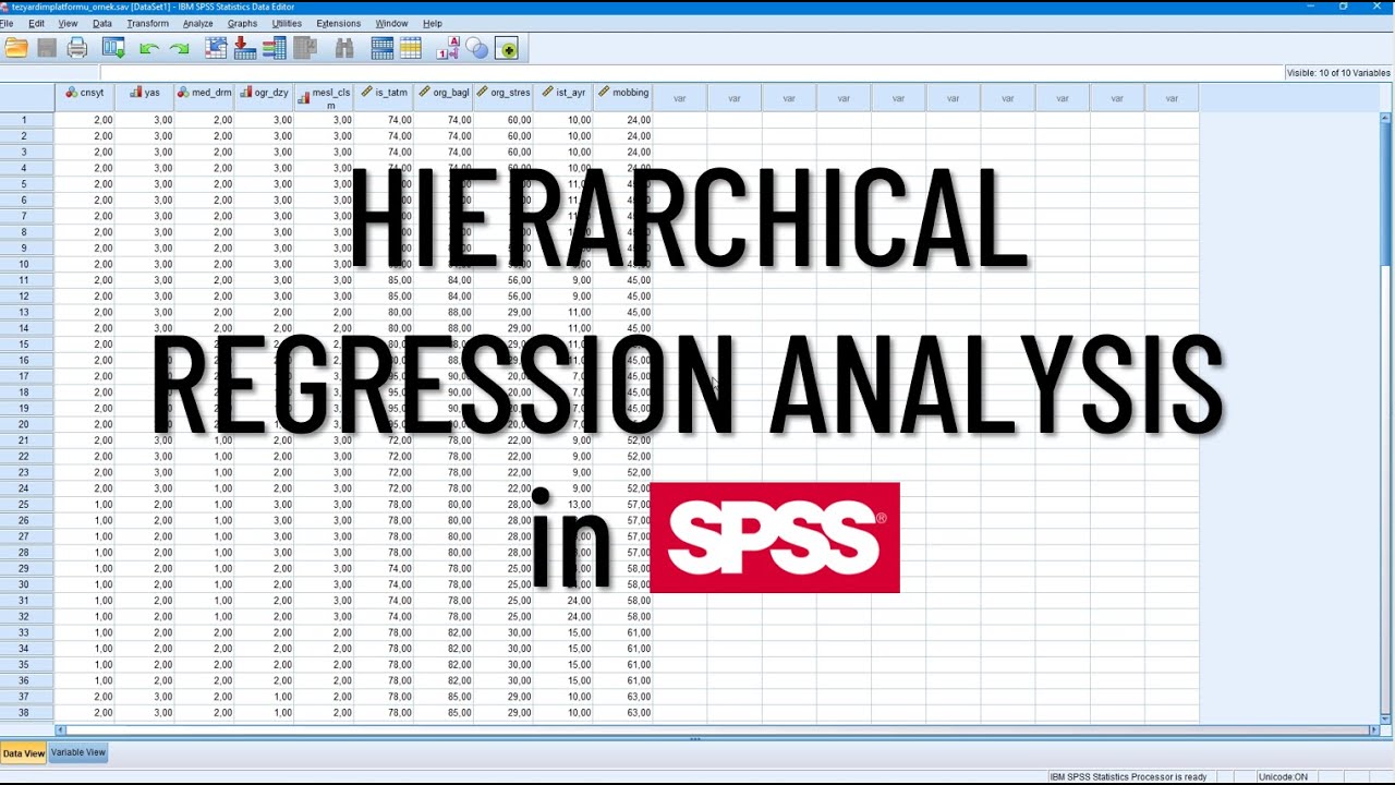 Что такое иерархическая регрессия? Как её реализовать в SPSS?