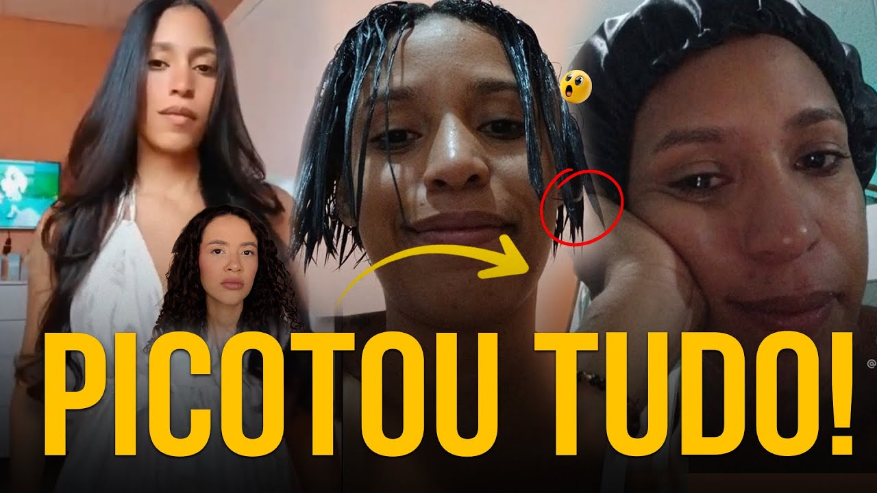 BIG CHOP FOR&Ccedil;ADO! CABELEIREIRA ACABOU COM A TRANSI&Ccedil;&Atilde;O DELA!