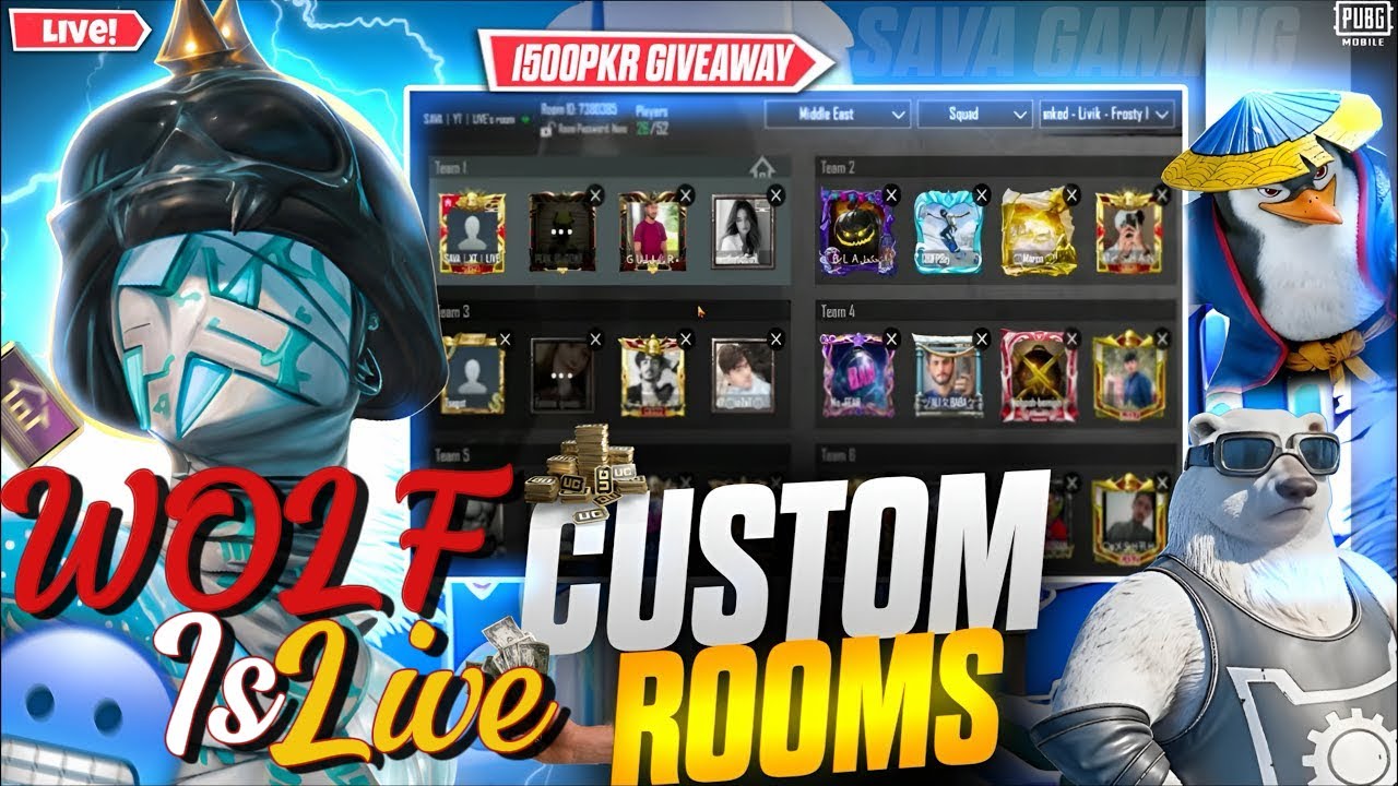 🔴 PUBG COUSTUM ROOMS | ULTIMATE ROYAL LEGEND |StunWOLFisLIVE #pubgm #customroom