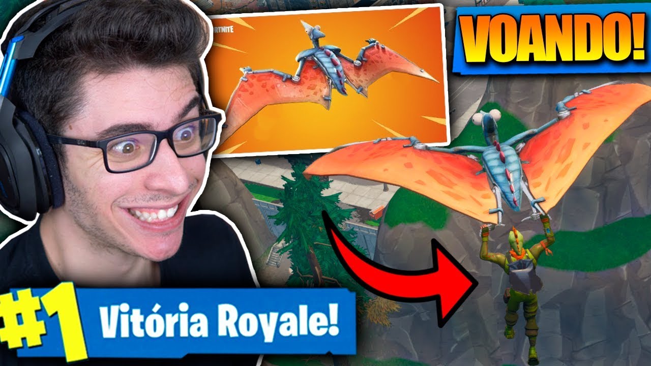 VOEI NO NOVO DINOSSAURO PTERODÁCTILO E ASSUSTEI GERAL! Fortnite: Battle Royale