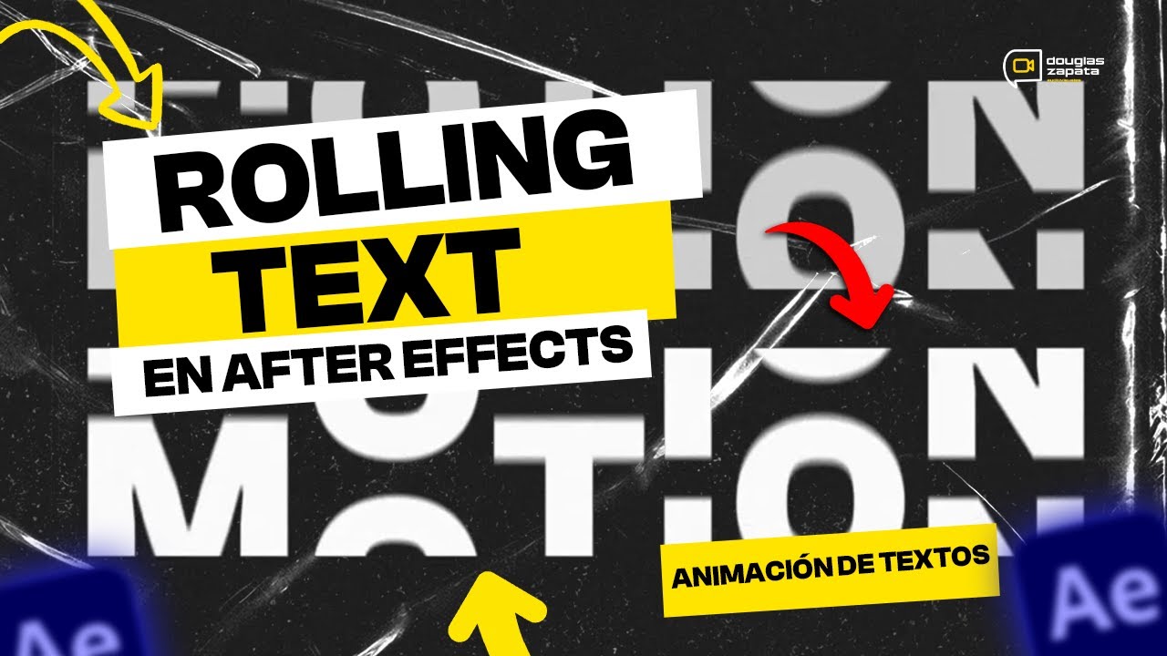 ROLLING TEXT en After Effects - Text Animation Tutorial / NO PLUGINS - CON REGALO🔥🔥