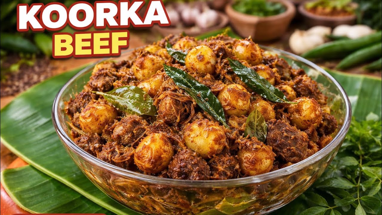 കൂർക്ക ബീഫ് | Spicy Kerala Beef with Koorka