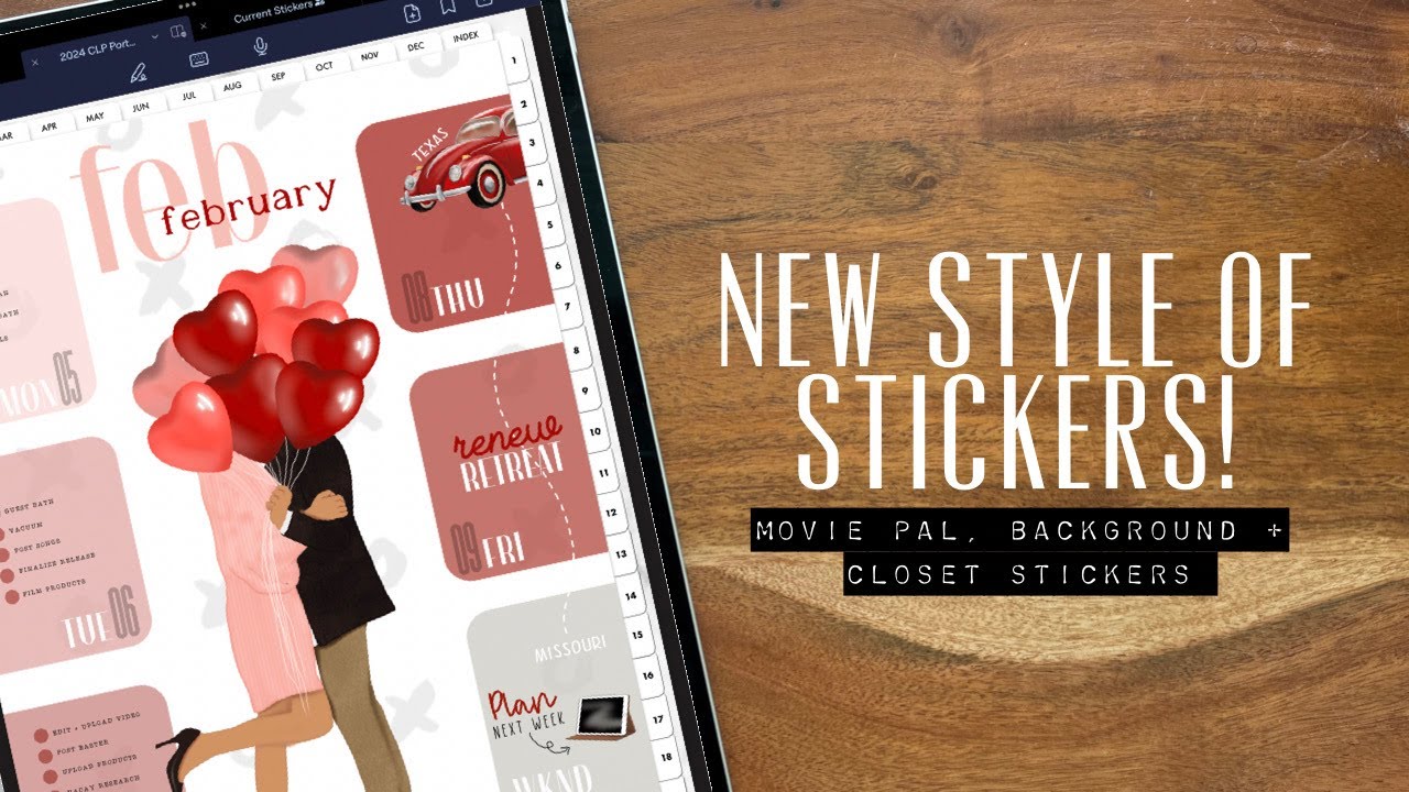 🥳 a NEW style of digital sticker! LOVING THIS SO MUCH! 🤩 Also those cute closet stickers. SO GOOD!